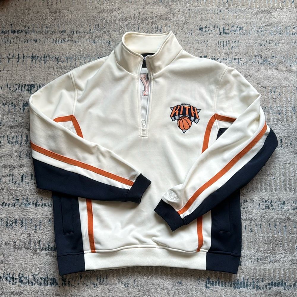 Kith x New York Knicks Warm Up Quarter Zip- size medium